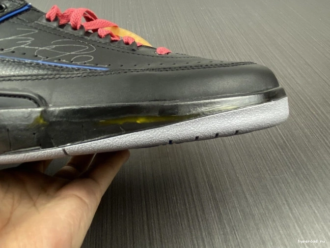 Retro 2 Jordan SP DJ4375-004 Off-White Low Black Blue 0729